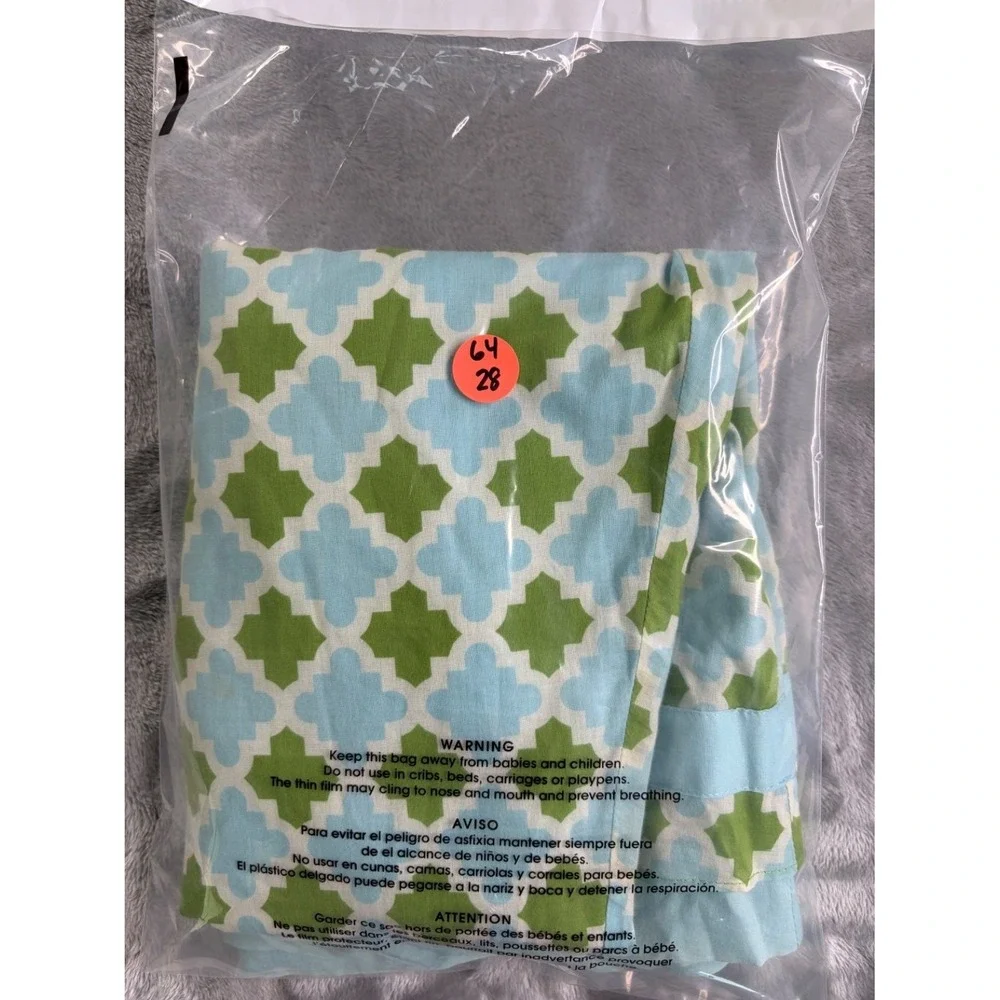 Tory Burch Blue Green Geometric Quatrefoil Cotton A-Line Skirt Womens Size 0